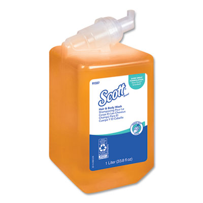 Scott® Essential Hair and Body Wash, Citrus Floral, 1 L Bottle, 6/Carton - OrdermeInc