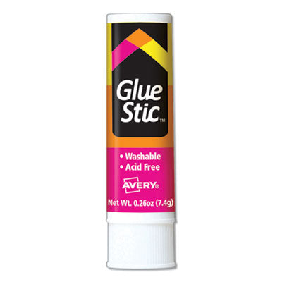 AVERY PRODUCTS CORPORATION Permanent Glue Stic Value Pack, 0.26 oz, Applies White, Dries Clear, 18/Pack