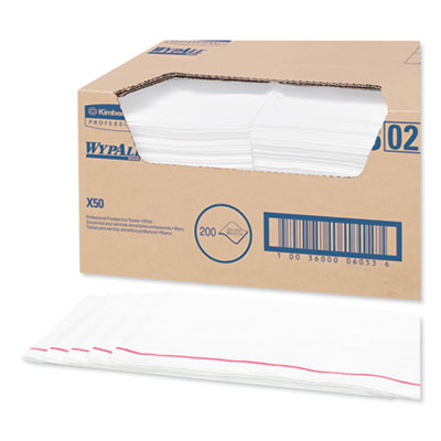 WypAll® X50 Foodservice Towels, 1/4 Fold, 23.5 x 12.5, White, 200/Carton - OrdermeInc