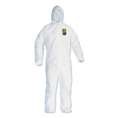 KleenGuard™ A40 Elastic-Cuff and Ankles Hooded Coveralls, 2X-Large, White, 25/Carton OrdermeInc OrdermeInc