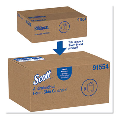 Scott® Antimicrobial Foam Skin Cleanser, Fresh Scent, 1,000 mL Bottle, 6/Carton - OrdermeInc