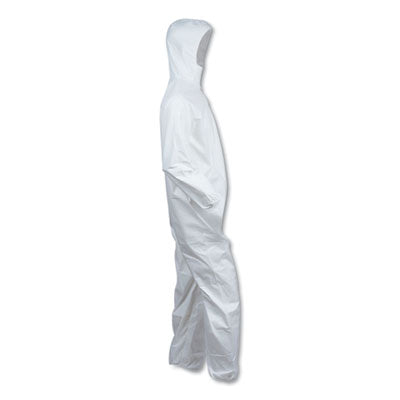 KleenGuard™ A40 Elastic-Cuff and Ankles Hooded Coveralls, 2X-Large, White, 25/Carton OrdermeInc OrdermeInc