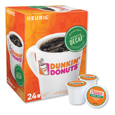 KEURIG DR PEPPER K-Cup Pods, Dunkin' Decaf, 24/Box - OrdermeInc