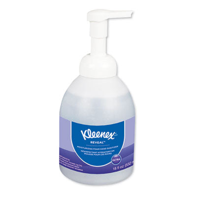 Kleenex® Reveal Ultra Moisturizing Foam Hand Sanitizer, 18 oz Bottle, Fragrance-Free - OrdermeInc