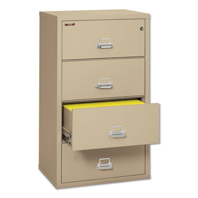 Insulated Lateral File, 4 Legal/Letter-Size File Drawers, Parchment, 31.13" x 22.13" x 52.75", 260 lb Overall Capacity OrdermeInc OrdermeInc