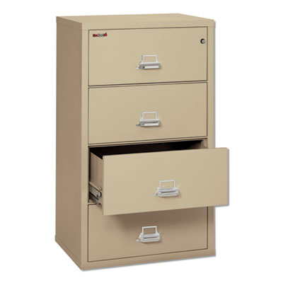 Insulated Lateral File, 4 Legal/Letter-Size File Drawers, Parchment, 31.13" x 22.13" x 52.75", 260 lb Overall Capacity OrdermeInc OrdermeInc