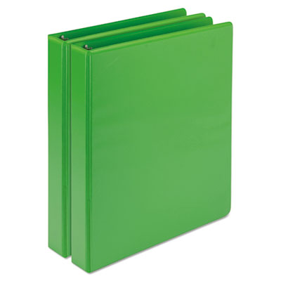 SAMSILL CORPORATION Earth’s Choice Plant-Based Durable Fashion View Binder, 3 Rings, 1" Capacity, 11 x 8.5, Lime, 2/Pack - OrdermeInc