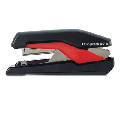 Omnipress SO60 Heavy-Duty Full Strip Stapler, 60-Sheet Capacity, Black/Red OrdermeInc OrdermeInc