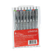 Universal™ Comfort Grip Gel Pen, Retractable, Medium 0.7 mm, Assorted Ink and Barrel Colors, 8/Pack - OrdermeInc