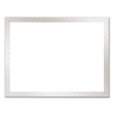 Foil Border Certificates, 8.5 x 11, White/Silver with Braided Silver Border,15/Pack OrdermeInc OrdermeInc