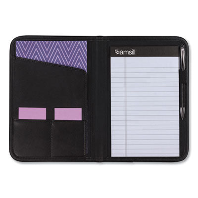 Professional Padfolio, 3/4w x 9 1/4h, Open Style, Black OrdermeInc OrdermeInc