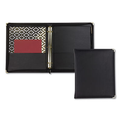 Classic Collection Zipper Ring Binder, 3 Rings, 1.5" Capacity, 11 x 8.5, Black OrdermeInc OrdermeInc