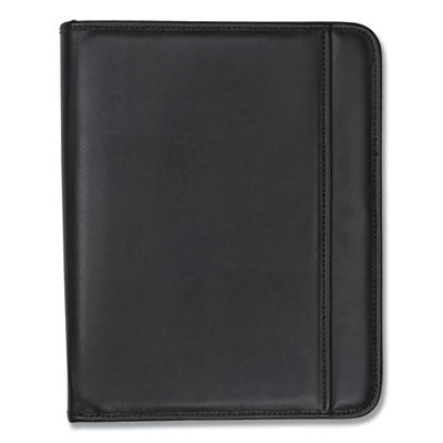 SAMSILL CORPORATION Professional Zippered Pad Holder, Pockets/Slots, Writing Pad, Black