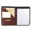 SAMSILL CORPORATION Contrast Stitch Leather Padfolio, 8 1/2 x 11, Leather, Tan