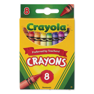 BINNEY & SMITH / CRAYOLA Classic Color Crayons, Peggable Retail Pack, Peggable Retail Pack, 8 Colors/Pack - OrdermeInc