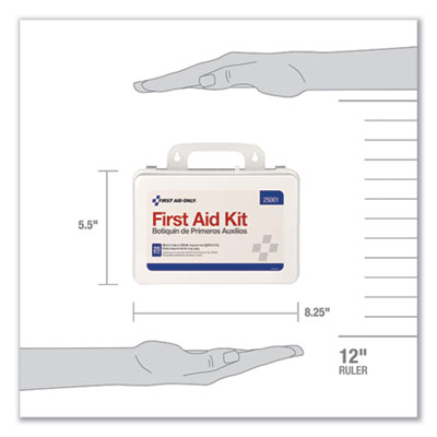 ACME UNITED CORPORATION First Aid Kit for Use by Up to 25 People, 113 Pieces, Plastic Case - OrdermeInc