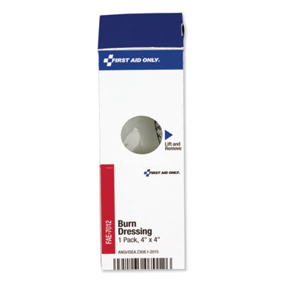 First Aid Only™ SmartCompliance Refill Burn Dressing, 4 x 4, White - OrdermeInc