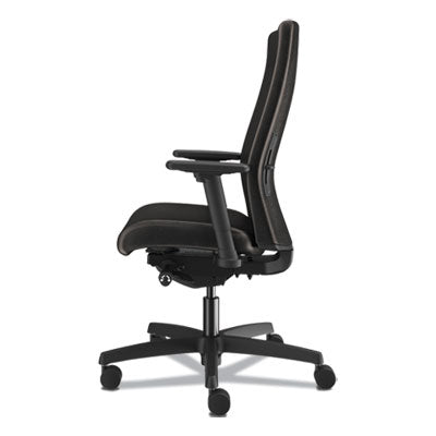 Ignition 2.0 Upholstered Mid-Back Task Chair With Lumbar, Supports 300 lb, 17" to 22" Seat, Black Vinyl Seat/Back, Black Base OrdermeInc OrdermeInc