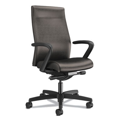 Ignition 2.0 Upholstered Mid-Back Task Chair, 17" to 22" Seat Height, Black Fabric Seat/Back, Black Base OrdermeInc OrdermeInc