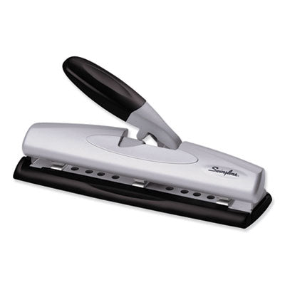 12-Sheet LightTouch Desktop Two- to Three-Hole Punch, 9/32" Holes, Black/Silver OrdermeInc OrdermeInc