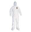 KleenGuard™ A35 Liquid and Particle Protection Coveralls, Zipper Front, Hooded, Elastic Wrists and Ankles, 2X-Large, White, 25/Carton OrdermeInc OrdermeInc