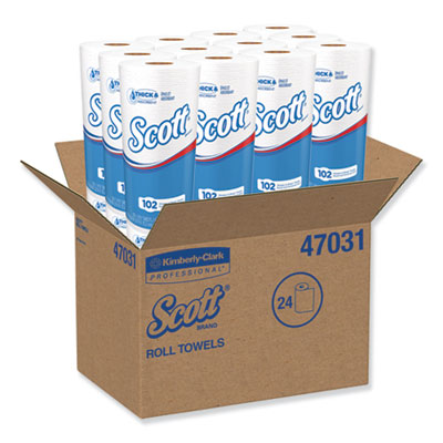 Scott® Choose-A-Sheet Mega Kitchen Roll Paper Towels, 1-Ply, 4.8 x 11, White, 102/Roll, 24/Carton - OrdermeInc