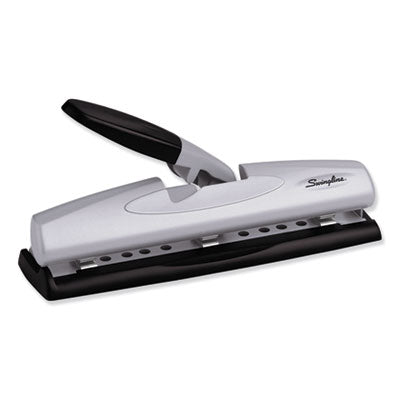 12-Sheet LightTouch Desktop Two- to Three-Hole Punch, 9/32" Holes, Black/Silver OrdermeInc OrdermeInc