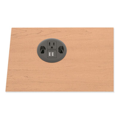 USB AC Power Hub Grommet, 3" Diameter, Black OrdermeInc OrdermeInc