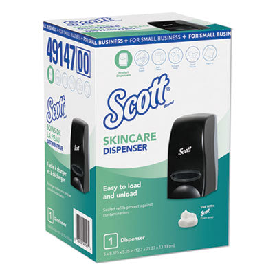 Scott® Essential Manual Skin Care Dispenser, For Small Business, 1,000 mL, 5.43 x 4.85 x 8.36, Black - OrdermeInc