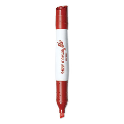 BIC CORP. Intensity Low Odor Chisel Tip Dry Erase Marker, Extra-Broad Bullet Tip, Red, Dozen