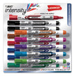 BIC CORP. Intensity Advanced Dry Erase Marker, Pocket-Style, Medium Bullet Tip, Assorted Colors, Dozen