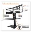 High Rise Dual Monitor Standing Desk Workstation, 28" x 23" x 10.5" to 15.5", Black OrdermeInc OrdermeInc