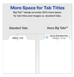 Print and Apply Index Maker Clear Label Dividers, Big Tab, 5-Tab, White Tabs, 11 x 8.5, White, 1 Set OrdermeInc OrdermeInc