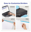 Print and Apply Index Maker Clear Label Dividers, Big Tab, 5-Tab, White Tabs, 11 x 8.5, White, 1 Set OrdermeInc OrdermeInc