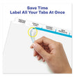 Print and Apply Index Maker Clear Label Dividers, Big Tab, 5-Tab, White Tabs, 11 x 8.5, White, 1 Set OrdermeInc OrdermeInc