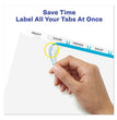 Print and Apply Index Maker Clear Label Plastic Dividers w/Printable Label Strip, 5-Tab, 11 x 8.5, Frosted Clear Tabs, 1 Set OrdermeInc OrdermeInc