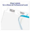 Print and Apply Index Maker Clear Label Dividers, Big Tab, 5-Tab, White Tabs, 11 x 8.5, White, 1 Set OrdermeInc OrdermeInc