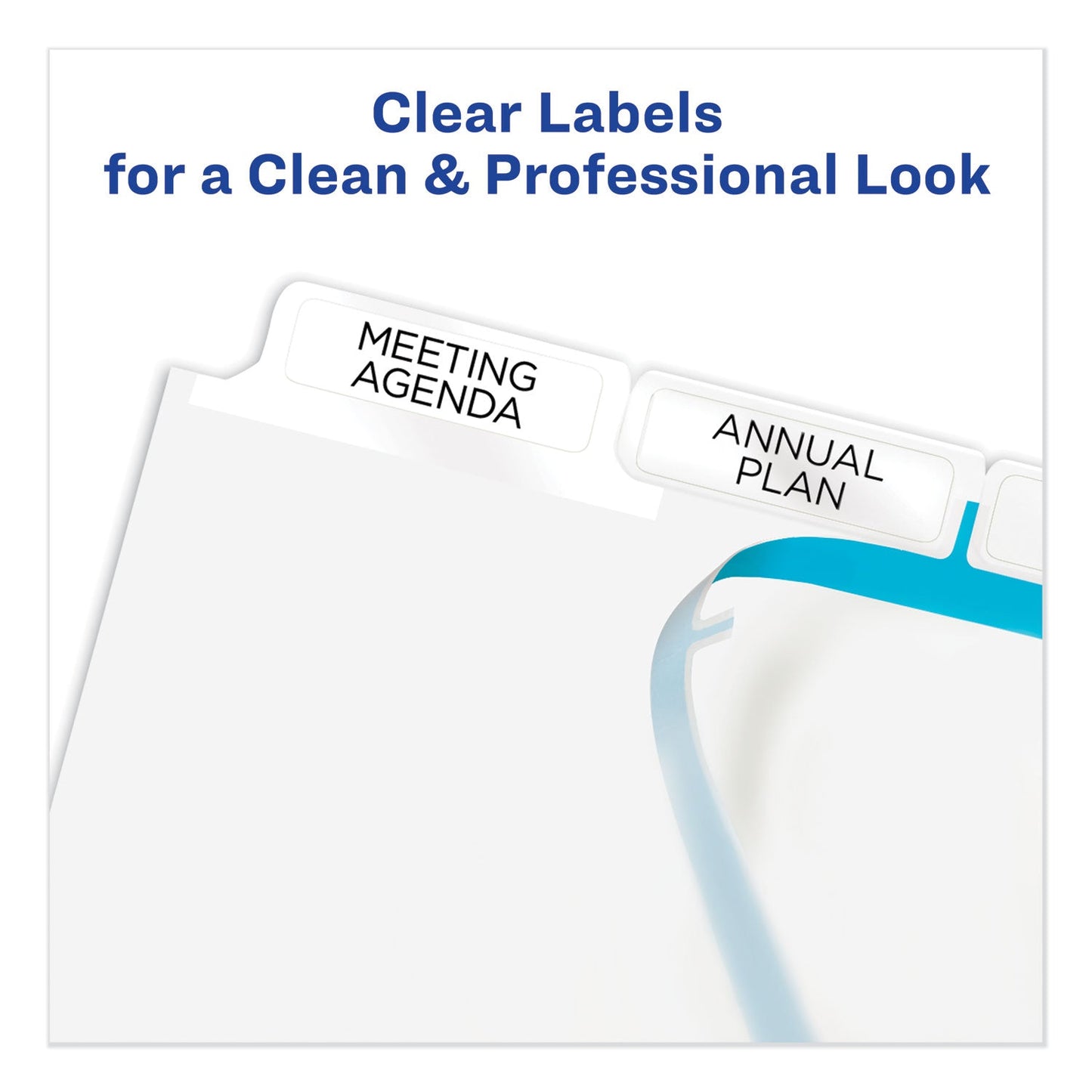 Print and Apply Index Maker Clear Label Dividers, Big Tab, 5-Tab, White Tabs, 11 x 8.5, White, 1 Set OrdermeInc OrdermeInc