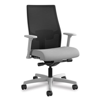 Ignition 2.0 4-Way Stretch Mid-Back Mesh Task Chair, Adjustable Lumbar Support, Frost Seat, Black Back, Titanium Base OrdermeInc OrdermeInc