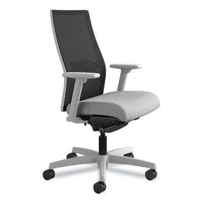 Ignition 2.0 4-Way Stretch Mid-Back Mesh Task Chair, Adjustable Lumbar Support, Frost Seat, Black Back, Titanium Base OrdermeInc OrdermeInc