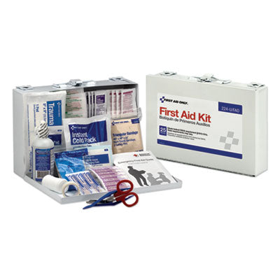 First Aid Kit for 25 People, 104 Pieces, OSHA Compliant, Metal Case OrdermeInc OrdermeInc