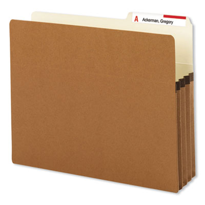 Redrope Drop Front File Pockets with 2/5-Cut Guide Height Tabs, 3.5" Expansion, Letter Size, Redrope, 25/Box OrdermeInc OrdermeInc