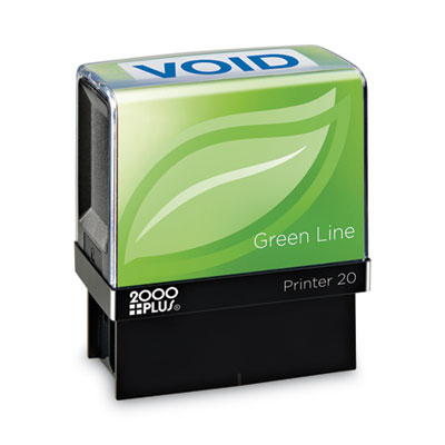 COSCO 2000PLUS® Green Line Message Stamp, Void, 1.5 x 0.56, Blue - OrdermeInc