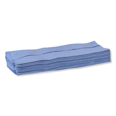 Industrial Paper Wiper, 4-Ply, 12.8 x 16.5, Unscented, Blue, 180/Carton OrdermeInc OrdermeInc