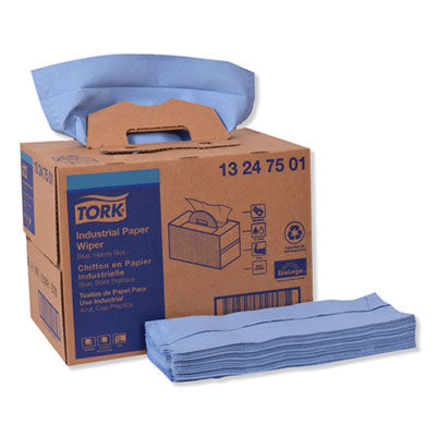 Industrial Paper Wiper, 4-Ply, 12.8 x 16.5, Unscented, Blue, 180/Carton OrdermeInc OrdermeInc