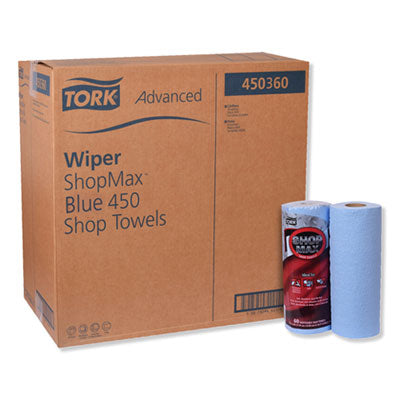 Tork® Advanced ShopMax Wiper 450, 11 x 9.4, Blue, 60/Roll, 30 Rolls/Carton - OrdermeInc