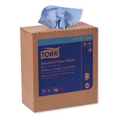 Industrial Paper Wiper, 4-Ply, 8.54 x 16.5, Unscented, Blue, 90 Towels/Box, 10 Boxes/Carton OrdermeInc OrdermeInc