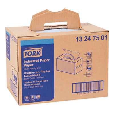 Industrial Paper Wiper, 4-Ply, 12.8 x 16.5, Unscented, Blue, 180/Carton OrdermeInc OrdermeInc