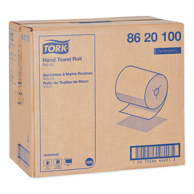 Universal Hand Towel Roll, Notched, 1-Ply, 8" x 425 ft, Natural, 12 Rolls/Carton OrdermeInc OrdermeInc