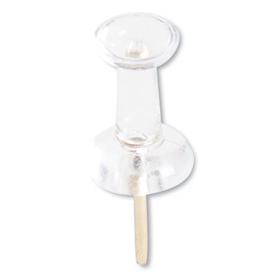 Standard Push Pins, Plastic, Clear, Clear Head/Gold Pin, 0.44", 100/Pack OrdermeInc OrdermeInc